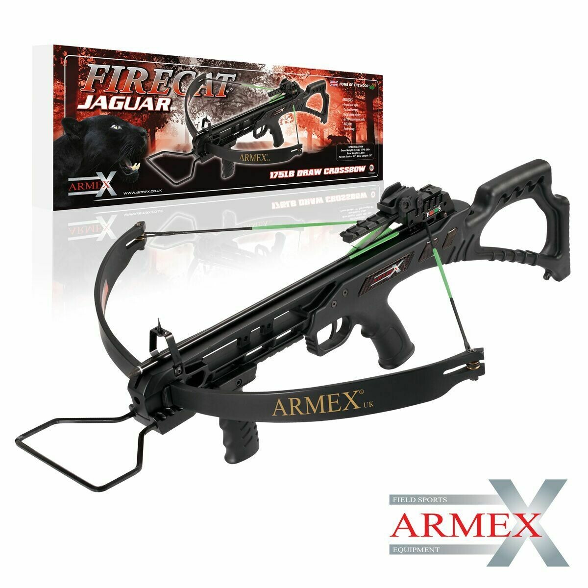 Armex Firecat Jaguar 175LB Tactical Hybrid Crossbow - Black