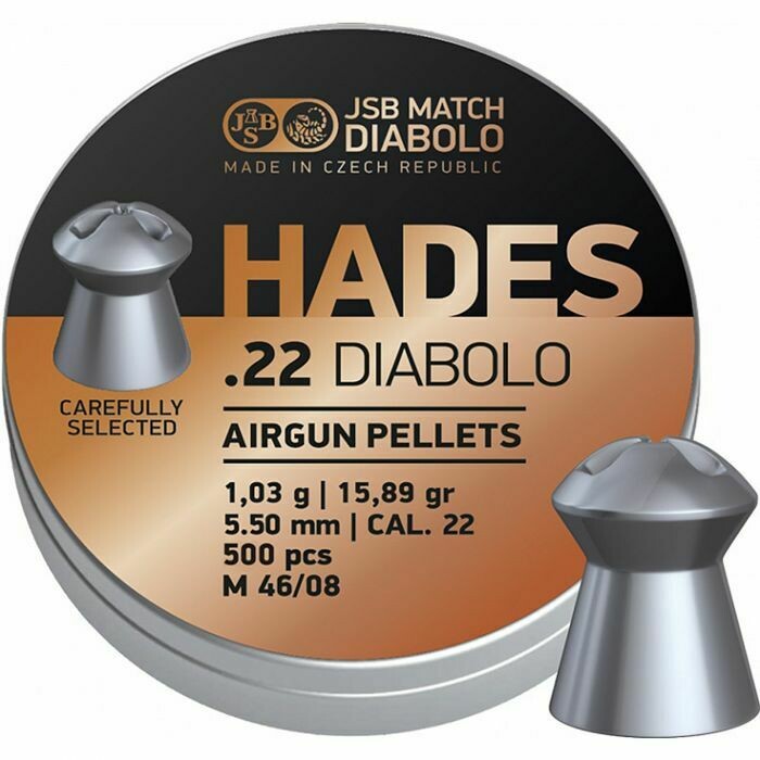 JSB Hades .22 Air Rifle Pellets Tin x 500