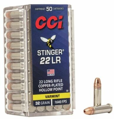 CCI .22LR Hyper Velocity Stinger Copper HP 32gr (per 100)