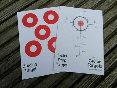 Pellet Drop Targets Pack of 100 with 10 Holders by Gr8fun