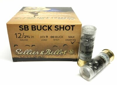 S&B 00 Buckshot 12 Gauge Box of 25