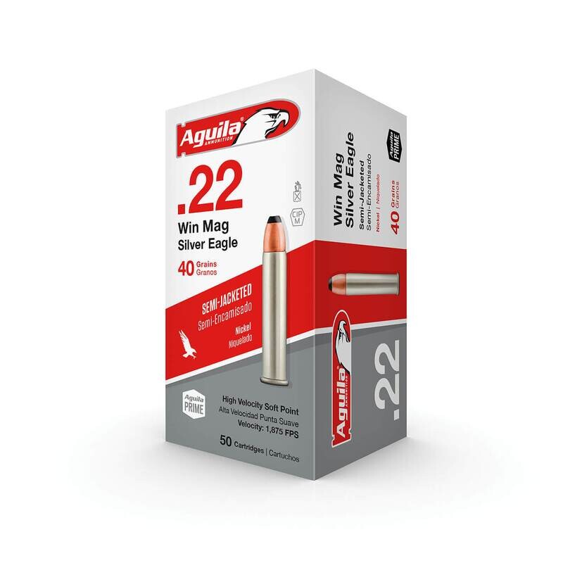 Aguila .22 WMR Silver Eagle 40gr SP Per 50