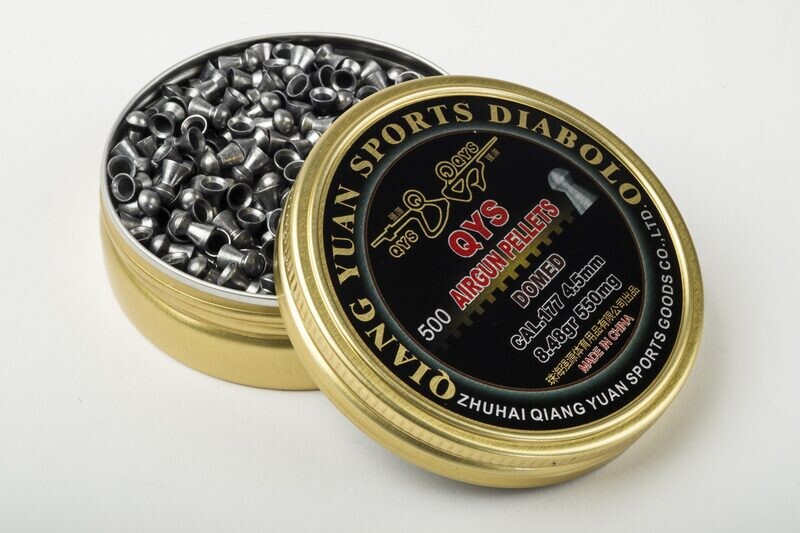 QYS FT Domed .177 4.50mm Airgun Pellets Tin x 500