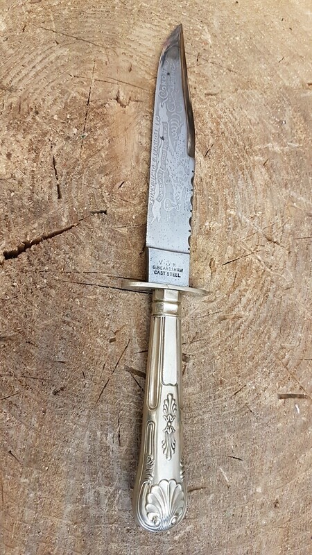 Vintage G Beardshaw Texas Bowie Sheffield Steel
