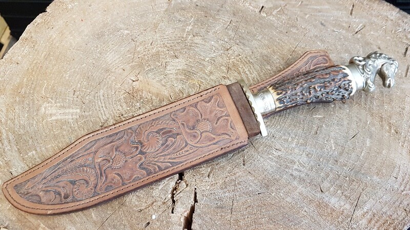 William Rodgers Vintage 1840 Sheffield Horse Head Bowie Knife