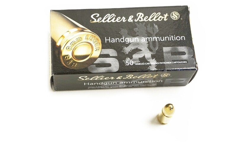 S&B 9mm Luger 124gr FMJ Per Box of 50