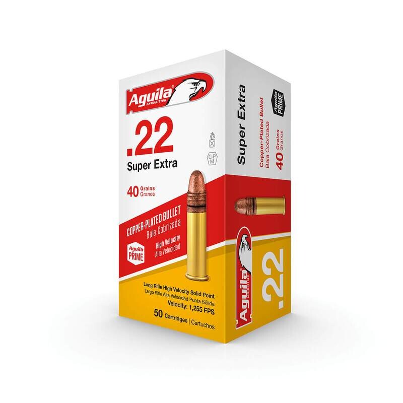 Aguila .22LR High Velocity 40gr Copper Solid Per 50
