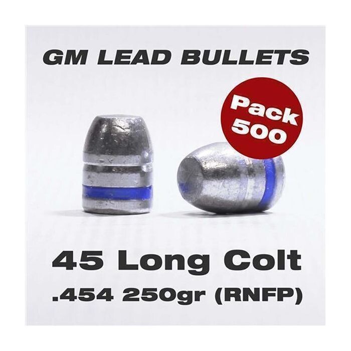 GM Cast 45 Long Colt 250gr RNFP Lead Bullets x 500