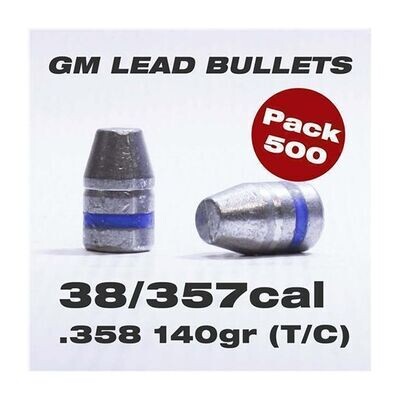 GM Cast 38/357 140gr Truncated Cone Lead Bullets x 500