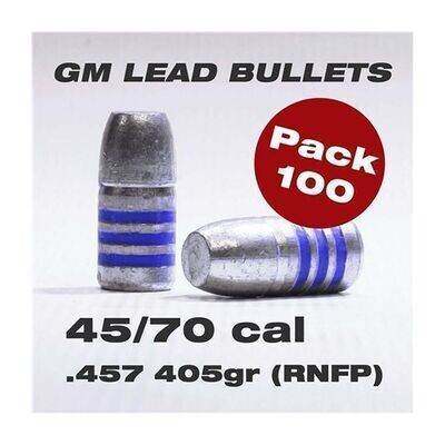 GM Cast 45-70 405gr RNFP Lead Bullets x 100