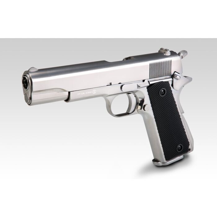 KLI Krownland KL-1911 4.5mm BB Blowback Pistol Chrome
