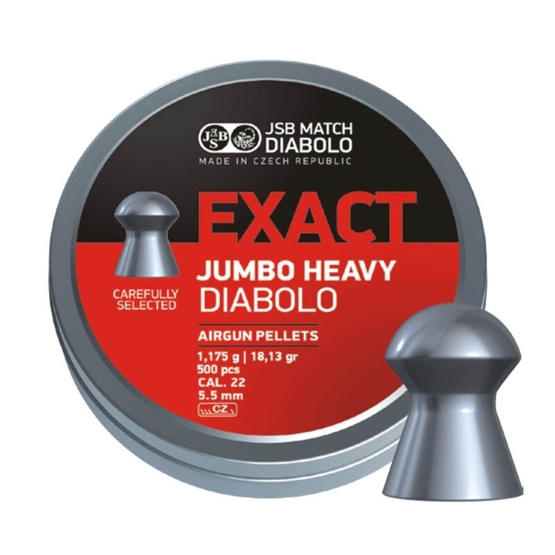 JSB Exact Jumbo Heavy Diablo .22 Airgun Pellets Tin x 500 (5.52)