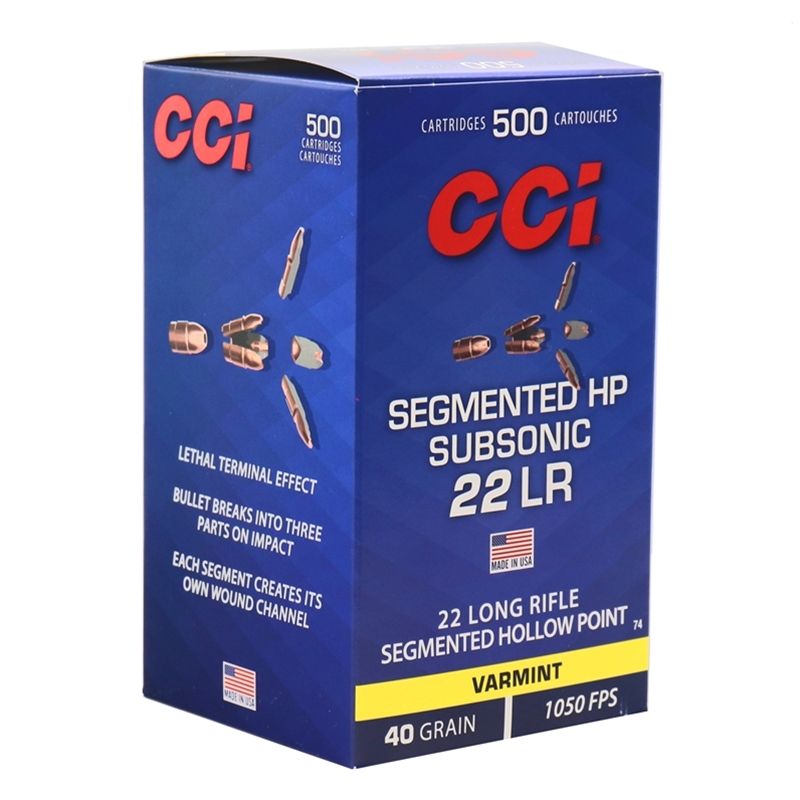 CCI Segmented Hollow Point 22 LR 40 Grain x 50
