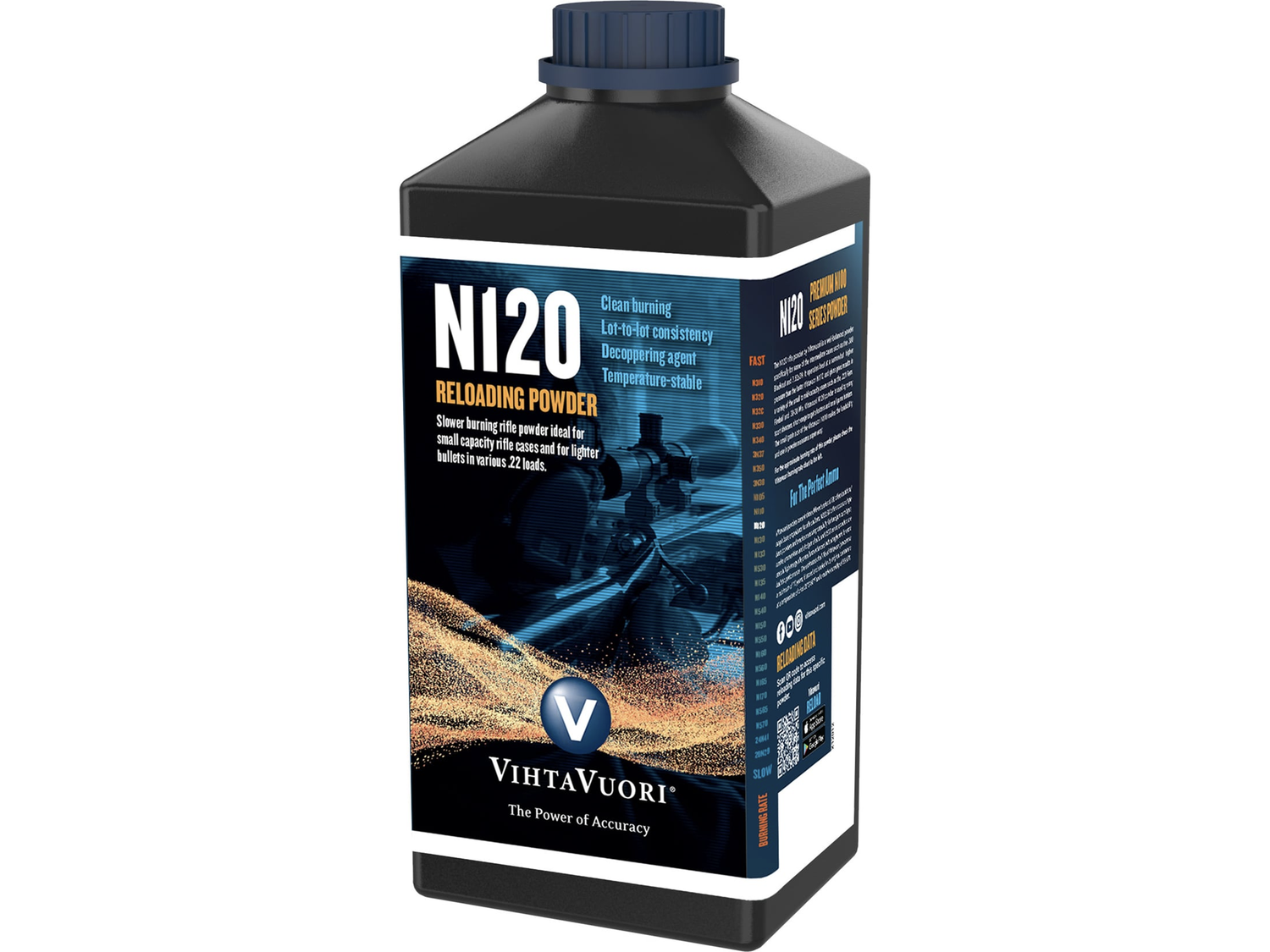 Vihtavuori N120 Rifle Powder 1kg Bottle