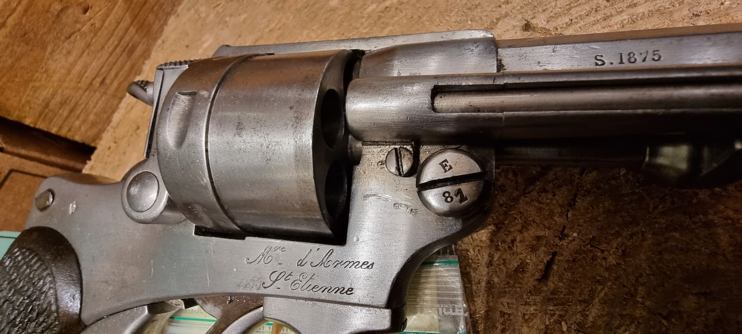 WW1 French Ordnance MAS 1873 11mm Service Revolver - Deactivated.