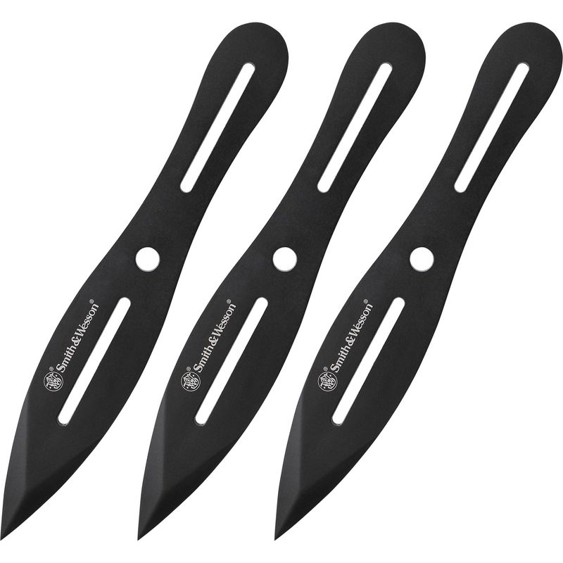 Smith & Wesson Bullseye 8" Black Oxide Throwing Knives - 3pcs