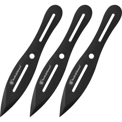 Smith & Wesson Bullseye 8" Black Oxide Throwing Knives - 3pcs