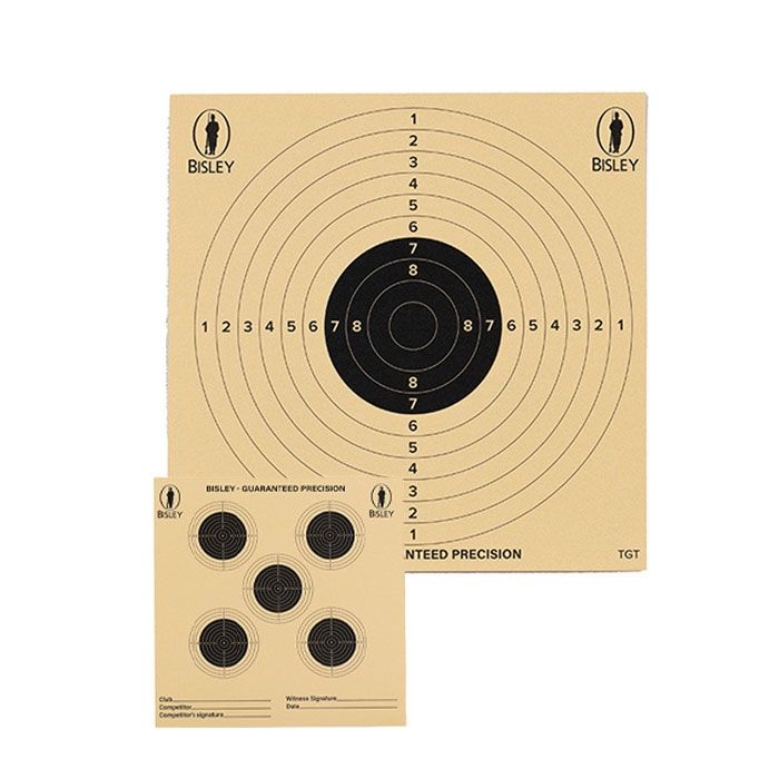 Bisley Double Sided 17cm Grade 1 Card Targets - Pack of 25