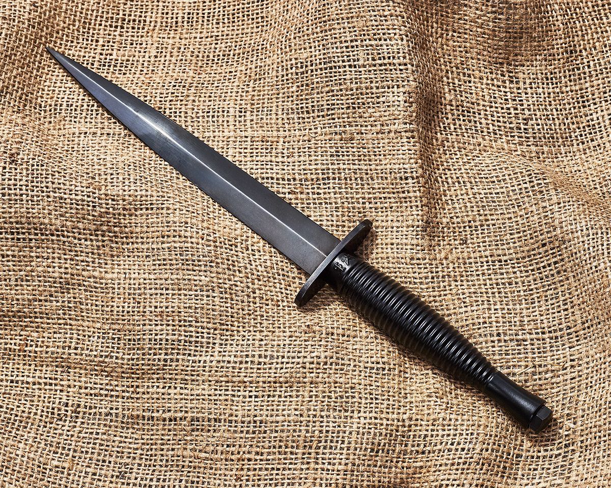 Shefield Fairbairn Sykes British Commando Dagger, Black