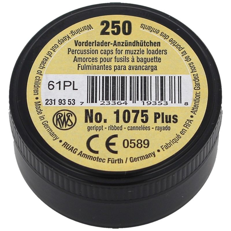 RWS 1075 Plus No.11 Percussion Caps x 250