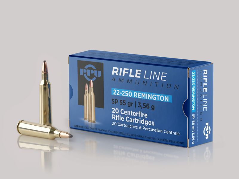 22-250 Rem SP 50gr PPU Rifle Ammunition Per 20