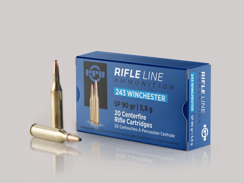 243 Win SP 90gr PPU Rifle Ammuntion Per 20