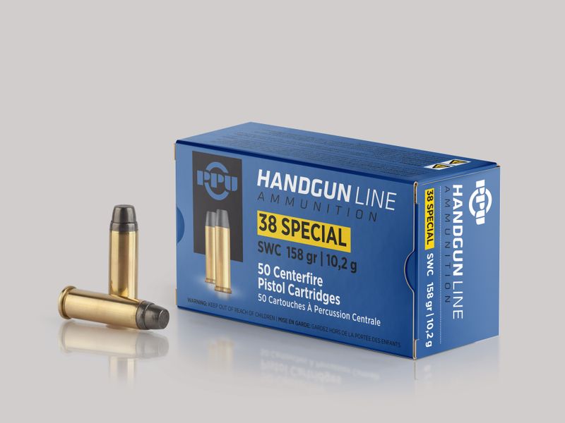 38 Special SWC 158gr PPU Pistol Ammuntion Per 50