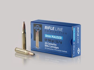 8x57 Mauser FMJ BT Match 198gr PPU Rifle Ammuntion Per 20