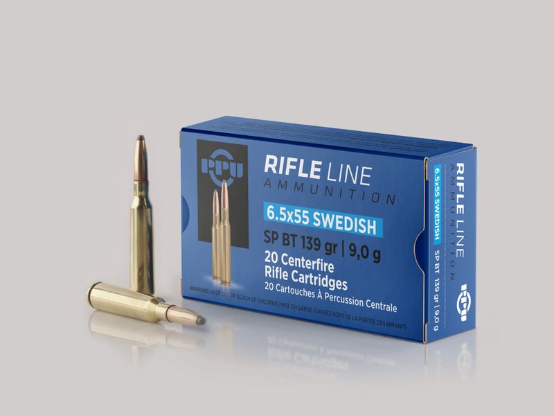 6.5x55 SE 139GR SP BT PPU Rifle Ammunition Per 20