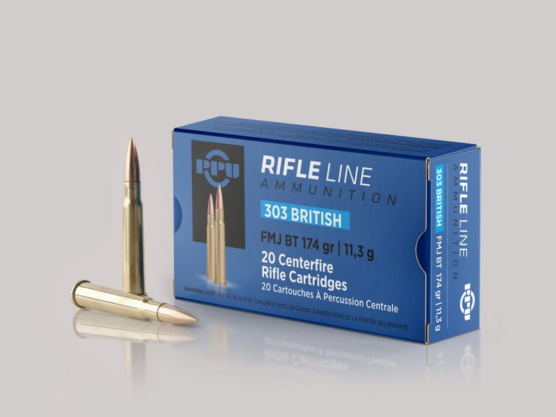 303 British FMJ BT 174gr PPU Rifle Ammunition Per 20