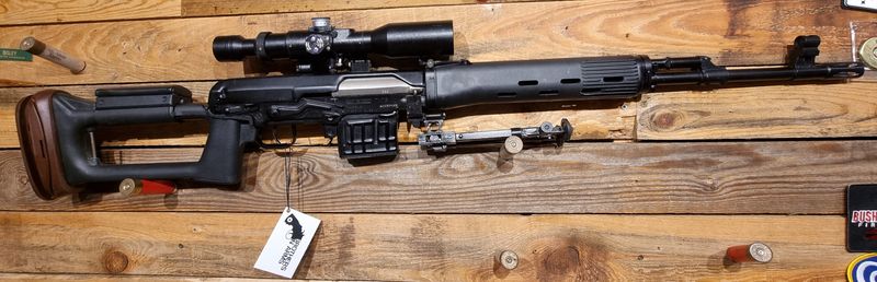 S/H Saiga SVD Dragunov 7.62x54R Straight Pull Rifle