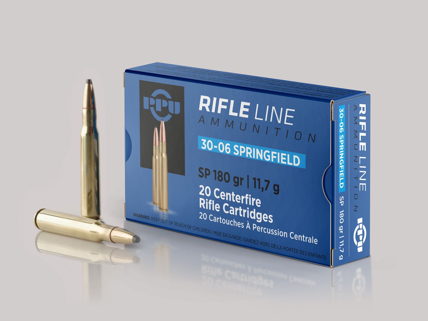 30-06 SP 180gr PPU Rifle Ammuntion Per 20
