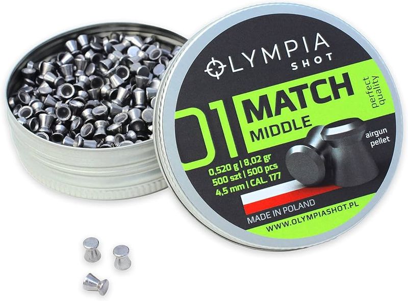 Olypia Shot Match Middle 8.02gr .177 Pellets x 500