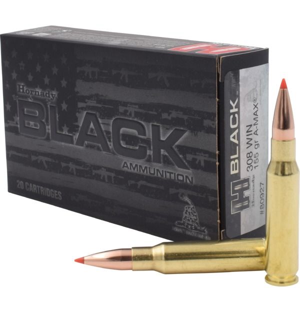 Hornady 308 Win 155 gr A-Max Hornady BLACK® Per 20