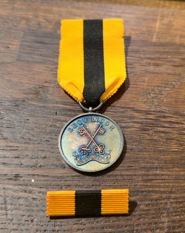 Securicor Long Service Medal Silver Hallmarked