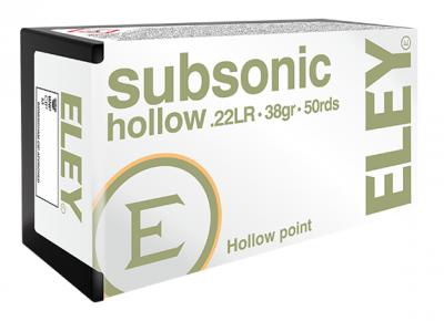 ELEY subsonic hollow .22LR Ammunition (Per 100)
