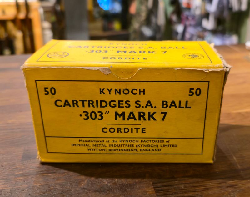 Vintage 1963 Kynoch .303 Mk7 Ball Ammuntion x 50