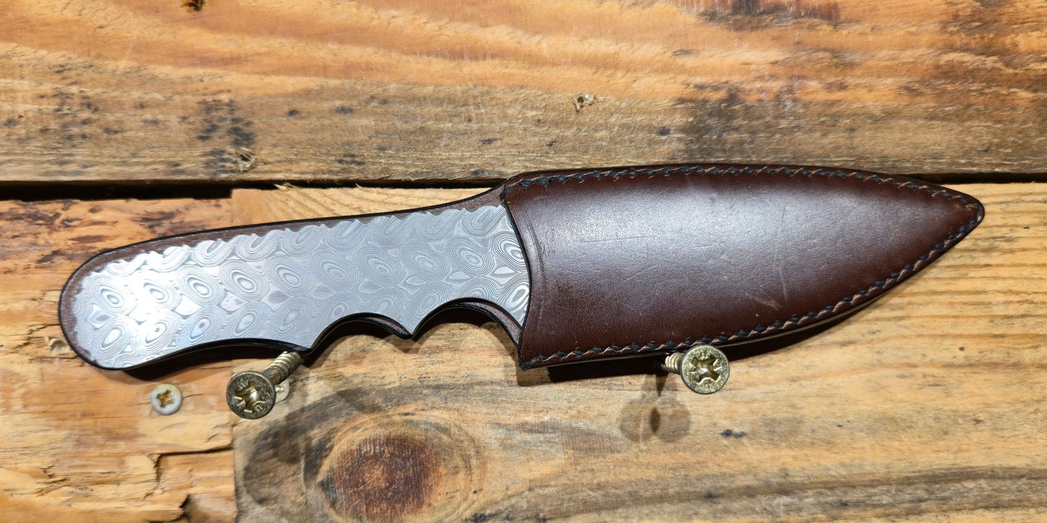 Genuine Mick Penfold Pure Damascus Skinner