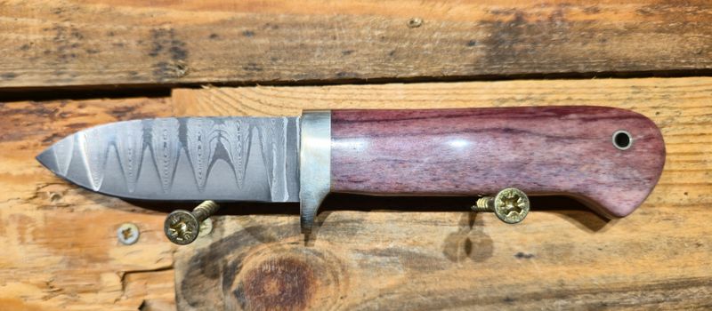 Genuine Mick Penfold Damascus Fixed Blade
