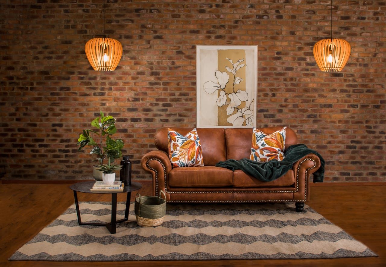 Fabula 3 seater Couch in Fullgrain Leather