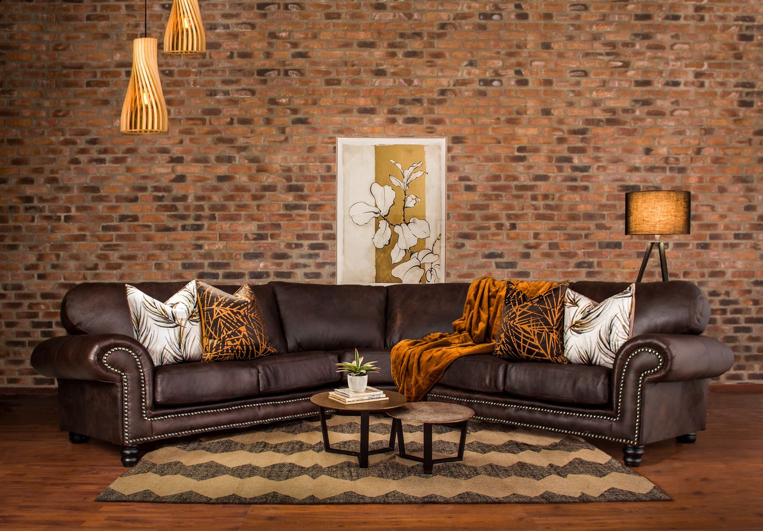 Fabula Corner Unit in Fullgrain Leather