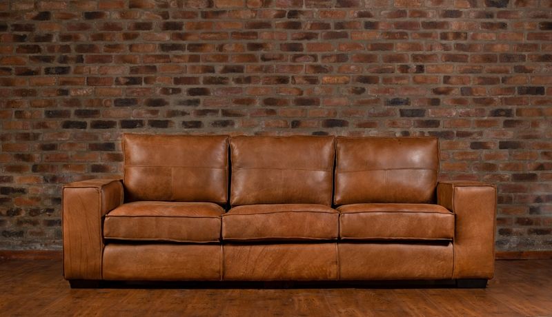 Avanti 4 seater Couch in Fullgrain Leather