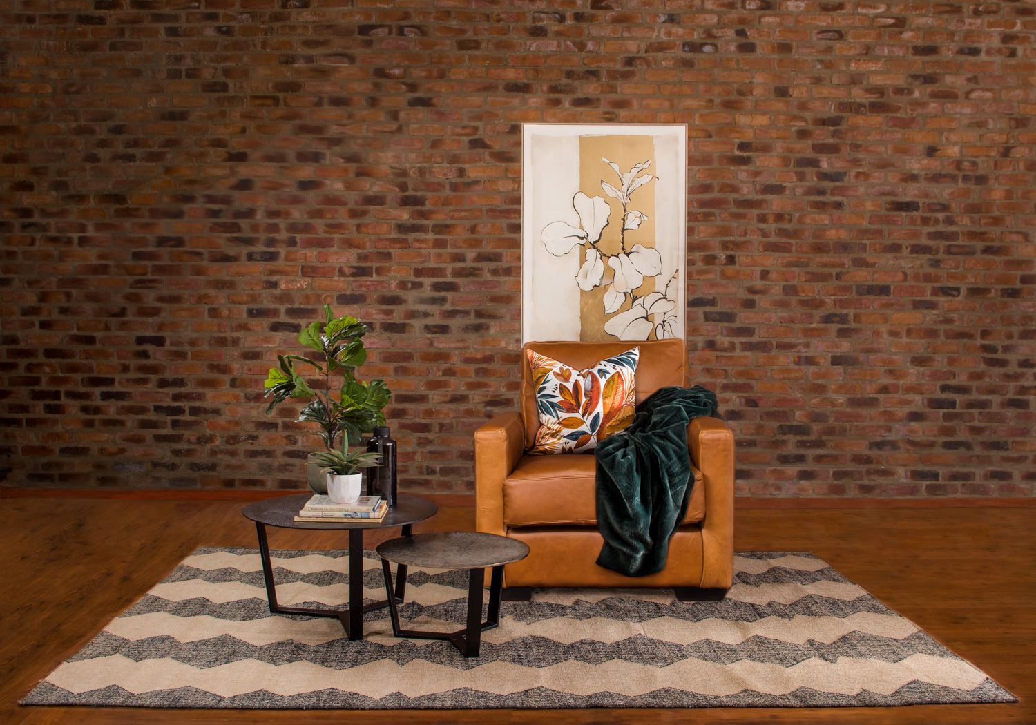 Montclaire 1 seater Couch in Fullgrain Leather