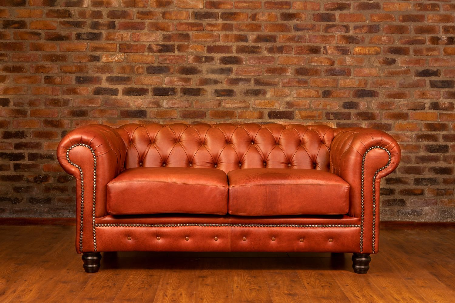 Standard Chesterfield 3 seater Couch in Fullgrain Leather