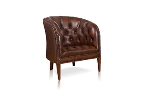 Ashby Full Leather Tub Chair
