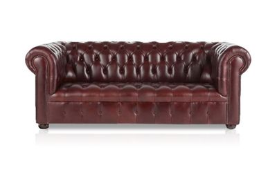 Mozart Chesterfield 4 seater Couch in Full Leather