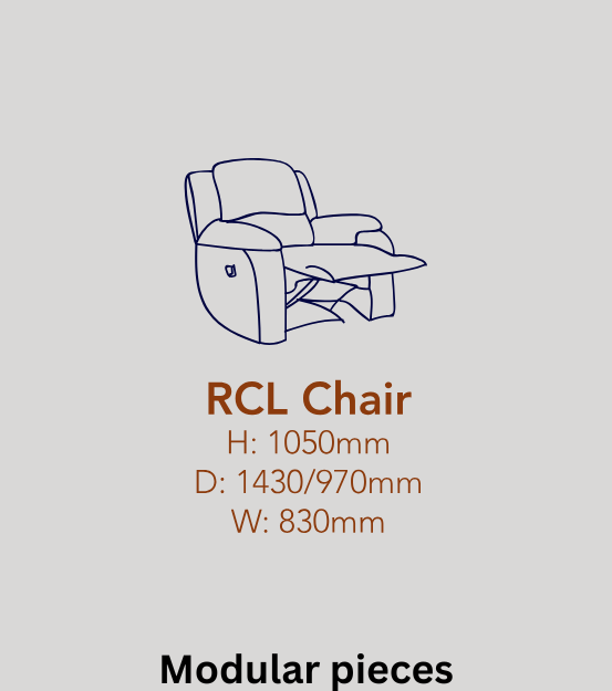 Reclining Chair in Full Genuine Leather - Standalone