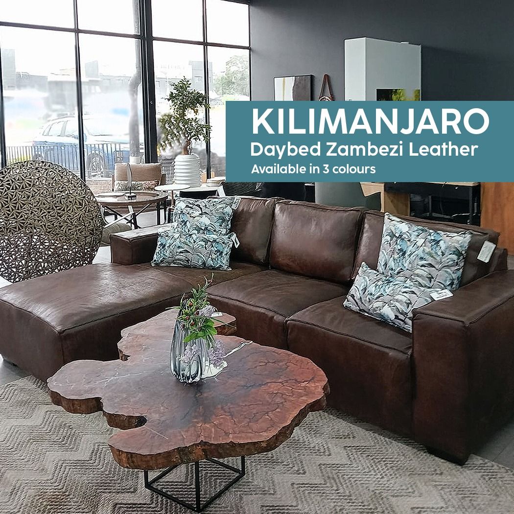 Kilimanjaro Daybed in Zambezi Leather