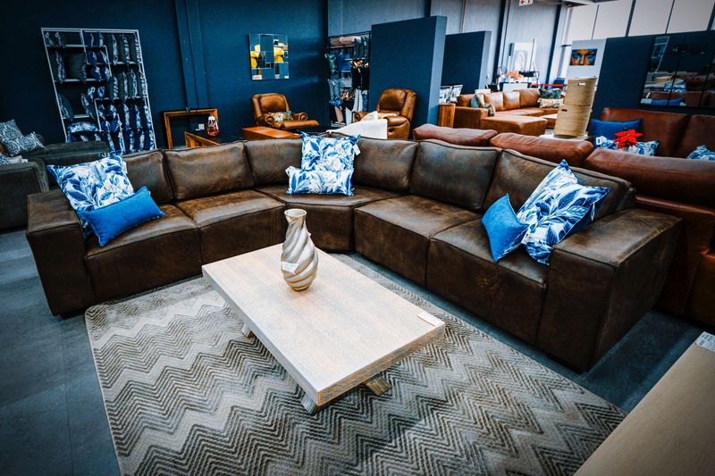 Kilimanjaro Corner Unit in Full Genuine Leather