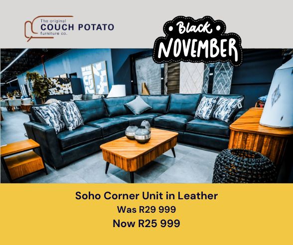 Soho Corner Unit in Full Genuine Leather
